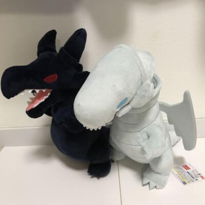 Yu-Gi-Oh! Blue-Eyes White Red-Eyes Black Dragon Big Plush Doll Japan Limited New-image