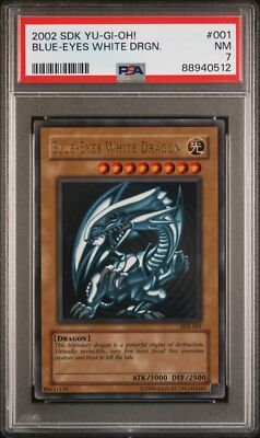 2002 Yu-Gi-Oh! Starter Deck: Kaiba #001 Blue-Eyes White Dragon PSA 7-image