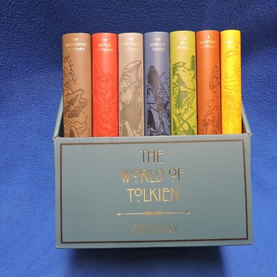 The World of Tolkien - David Day - 7 Faux Leather Book Set in Slipcase-image