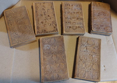 Set of 6 Century Co. Miniature Tooled Leather Classic Books 5