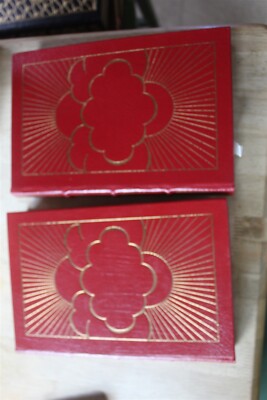 EASTON PRESS THE RISING SUN JOHN TOLAND 2 VOLUME SET 1990 LEATHER COLLECTORS ED-image