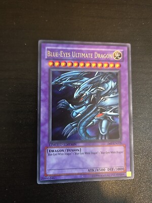 SECRET RARE Blue-Eyes Ultimate Dragon JMP-EN005 Yugioh Limited Edition - MP-image