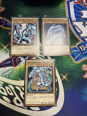 Yugioh! Blue-Eyes White Dragon x3 Set LDK2-ENK01 Playset NEW Unlimited NM/M-image