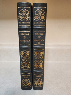 MOBY DICK Herman Melville SET 2v FRANKLIN LIBRARY 1st Edition LIMITED Illust-image