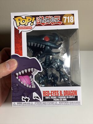 Funko Pop! Animation Yu-Gi-Oh Yugi Red-Eyes Black Dragon #718 plus protector-image