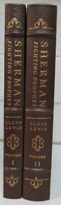 2 V Set, General Sherman: Fighting Prophet; Easton Press, Leather Civil War-image