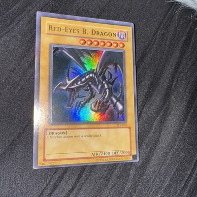 Yugioh Red-Eyes Black B Dragon SDJ-001 Ultra Rare 1st Edition LP 1996-image