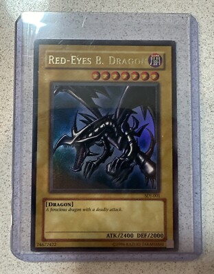 Yu-Gi-Oh Red-Eyes Black Dragon Holo Rare SDJ-001 (Joey Starter Deck)-image