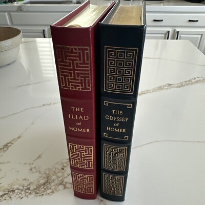 The Iliad and The Odyssey of Homer Set Easton Press Leather Bound Near Mint-image