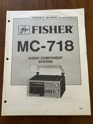 Fisher MC-718 Audio System Turntable Tape Service Manual Vintage OEM Diagrams-image