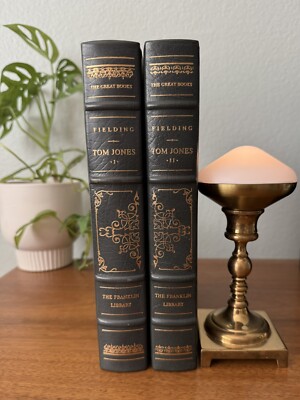 Set Of 2 Tom Jones By Fielding Franklin Library Great Books Western World Ltd Ed-image