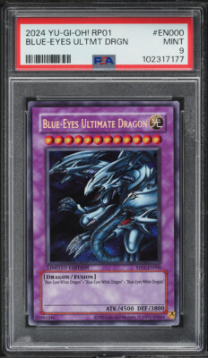 YUGIOH RP01-EN000 BLUE-EYES ULTIMATE DRAGON SECRET RARE PSA 9 MINT #102317177-image