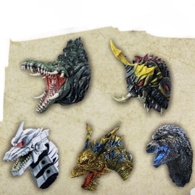 Godzilla 70th E-Prize Monster Head Magnets 5 Types including Biollante & KAIJU-image