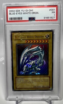 Blue Eyes White Dragon SDK #001 PSA 1 - Authentic Low Pop-image