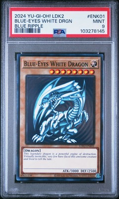 Yu-Gi-Oh! - Blue-Eyes White Dragon 2024 LDK2-ENK01 Blue Ripple PSA 9-image