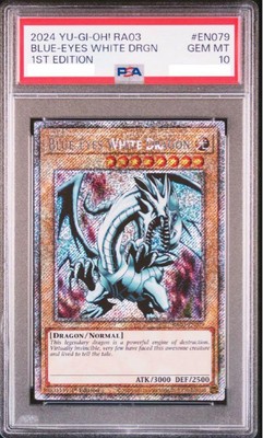PSA10 Blue-Eyes White Dragon Platinum Secret Rare 1ST English Yu-Gi-Oh!-image