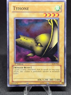 YuGiOh Tyhone LOB-063 1st Edition The Legend of Blue Eyes White Dragon Common LP-image