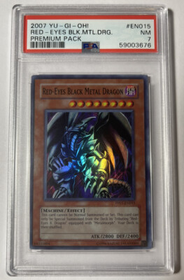 YuGiOh - Red-Eyes Black Metal Dragon - PP01-EN015 - Super Rare PSA 7-image