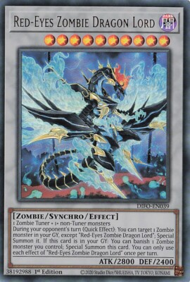 Yu-Gi-Oh! Red-Eyes Zombie Dragon Lord DIFO-EN039 Ultra Rare 1st Edition NM-image