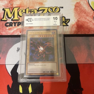 1 Red-Eyes B Dragon LC01-EN006 Yugioh Legendary Collection BCCG Beckett 10 Black-image