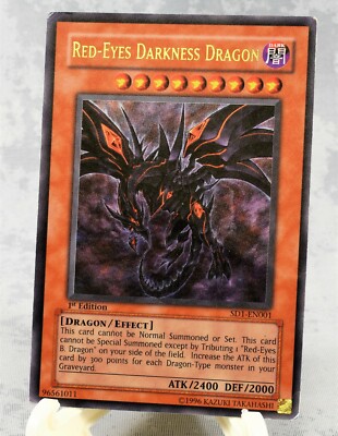 Yugioh Red Eyes Darkness Dragon SD1-EN001 Ultra Rare 1st Edition Yu-Go-Oh! PL-image