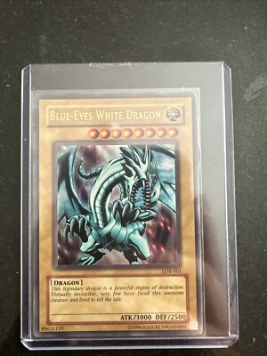 Yu-Gi-Oh! TCG Blue-Eyes White Dragon Legend of Blue Eyes White Dragon LOB-001...-image