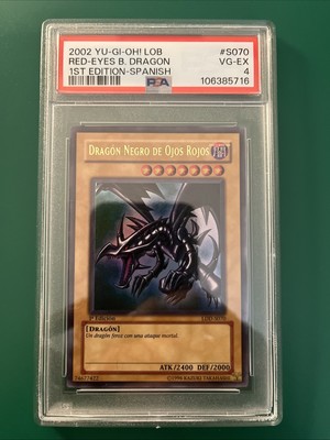 2002 YU-GI-OH  RED EYES BLACK DRAGON 1ST EDITION-SPANISH-image