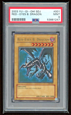 2003 RED EYES BLACK DRAGON SDJ PSA 9 MINT #001 YUGIOH KONAMI-image