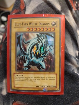 Yu-Gi-Oh Card - SKE-001- BLUE-EYES WHITE DRAGON (1st Edition super rare) *PL*-image