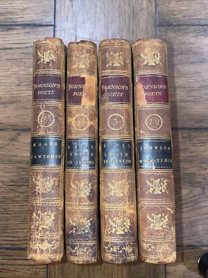 1790 Volumes (Set of 4) Johnson’s Lives of the Poets VOLS. 65,6,3,72 in VG Cond.-image
