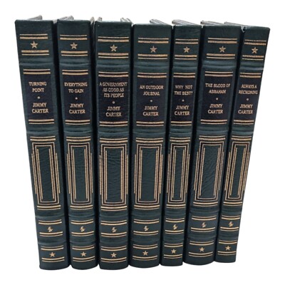 Easton Press Jimmy Carter Library 7 Vol. Complete Set Signed Leather Hardback-image