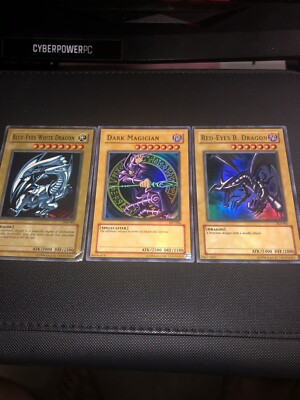 YUGIOH! BLUE EYES DARK MAGICIAN RED EYES B. DRAGON SDK SDY SDJ ULTRA RARE-image