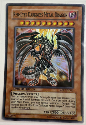 Yu-Gi-Oh RED-EYES DARKNESS METAL DRAGON - ABPF-ENSE2 -SUPER RARE 1st Edition LP-image