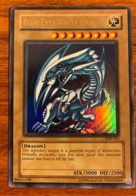 Yu Gi Oh Blue-Eyes White Dragon SDK-001 Holo Free Shipping-image
