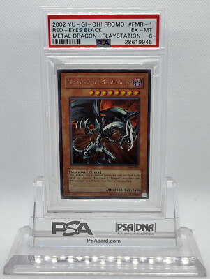 YUGIOH FMR-001 RED EYES BLACK METAL DRAGON SECRET RARE HOLO FOIL PSA 6 EX-MT #*-image