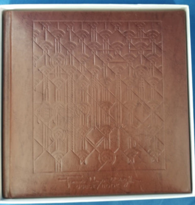 Frank Lloyd Wright Pomegranate Coffee Leather Guest Book 2004 Unused In Box-image