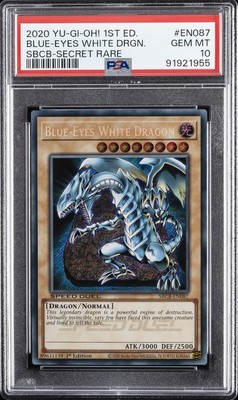 2020 YU-GI-OH! SPEED DUEL: BATTLE CITY BOX #EN087 BLUE-EYES WHITE DRAGON PSA 10-image