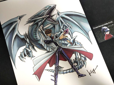 YuGiOh Seto Kaiba Limited Blue-Eyes Takahashi Art Print Japan Release-image
