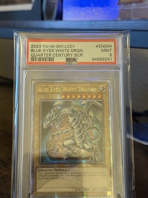 PSA 9 YU-GI-Oh! Blue-Eyes Whites White Dragon QUARTER CENTURY RARE 25TH ANN 2023-image