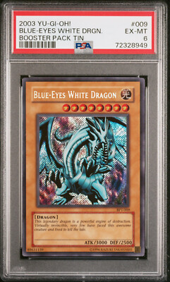 YUGIOH BPT-009 BLUE-EYES WHITE DRAGON SECRET RARE HOLO FOIL PSA 6 #72328949-image