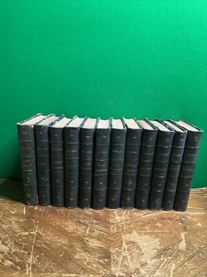 Rare Antique Set Of 12 Leather Bound Books by HONORE DE BALZAC 1895 Roberts Bro-image