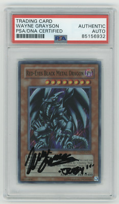 PSA Signed Wayne Grayson Red-Eyes Black Metal Dragon PP01-EN015 Secret Rare-image