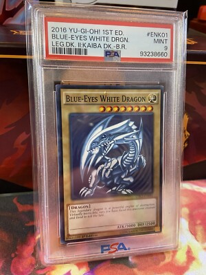 Blue-Eyes White Dragon (V2) LDK2-ENK01 Legendary Decks II 1st Edition PSA 9 Mint-image