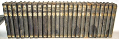LEATHER Set; WORKS OF SIR WALTER SCOTT! 1906 ANTIQUARIAN Library COMPLETE 25VOL!-image