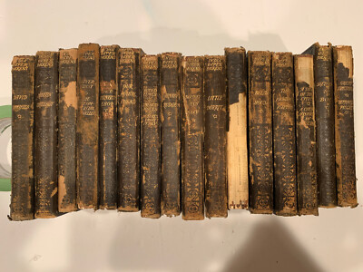 Rare Charles Dickens 16 Of 17 Volume Set Oxford India Paper Green Embossed Cover-image