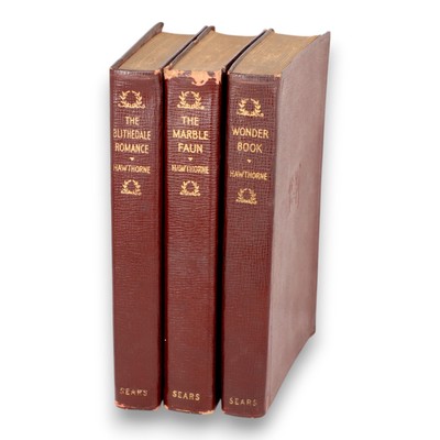 Nathaniel Hawthorne 3 Vol Set Wonder Book Marble Faun Blithedale Romance 1920's-image