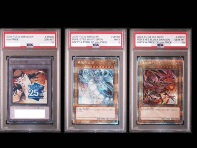 PSA 10 & 9 YuGiOh Side:PRIDE Blue-Eyes White Dragon Red Eyes Black Dragon Token-image