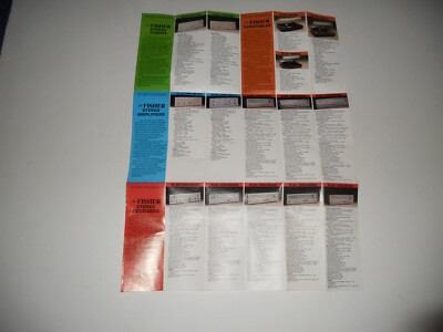 Fisher Fold Out Brochure '77 Original, Specs, Info Receivers,Amps,Speakers,Tape-image