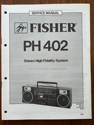Fisher PH 402 Stereo High Fidelity System Boombox Service Manual OEM Vintage-image