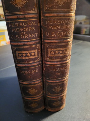 PERSONAL MEMOIRS OF U.S. GRANT 1885/1886  1ST EDITION LEATHER BOUND BOOK SET-image